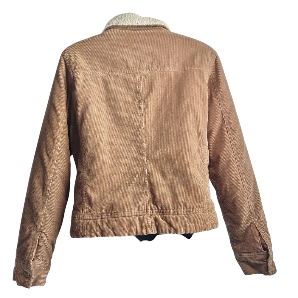 Jennifer.j Women's Corduroy Faux Suede Trimmed Quilted Button Jacket Size M - Picture 3 of 9